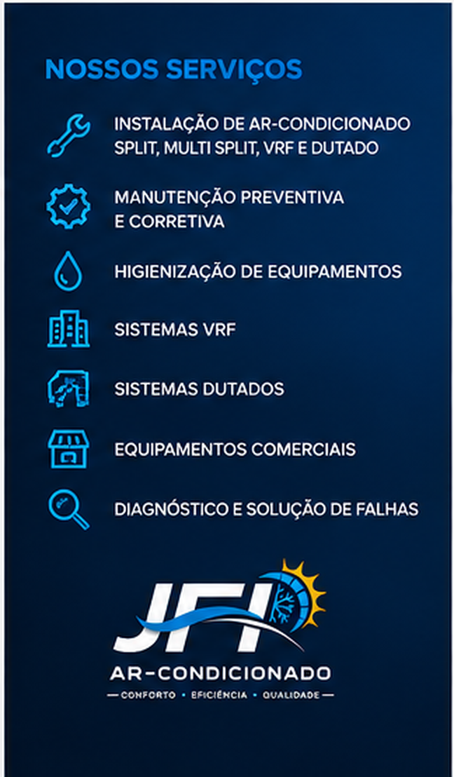 Lista de serviços JFI Ar-Condicionado