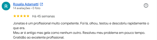 Avaliação de Rosalia Adamatti no Google