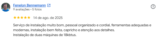 Avaliação de Fenelon Bennemann no Google